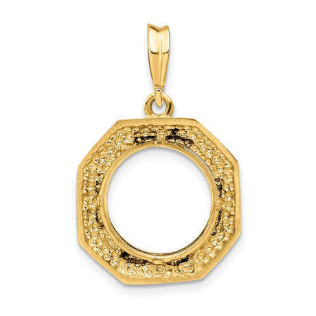 13 mm 14k Yellow Gold coin bezel for Mexican Libertad — additional image