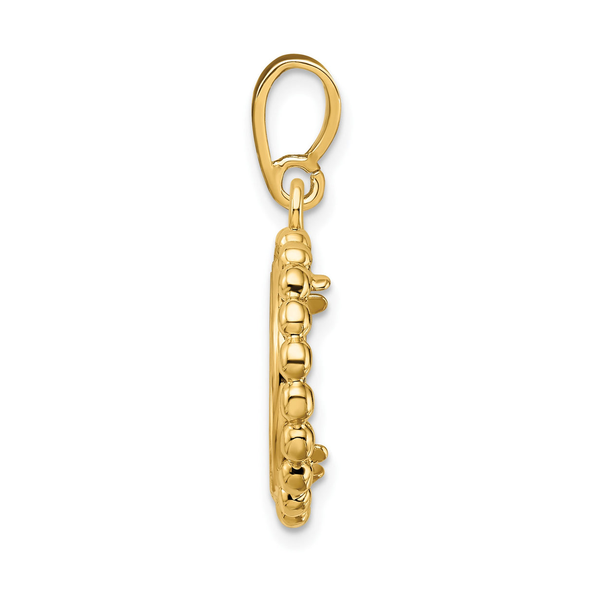 13 mm 14k Yellow Gold coin bezel for Mexican Libertad — alternate view