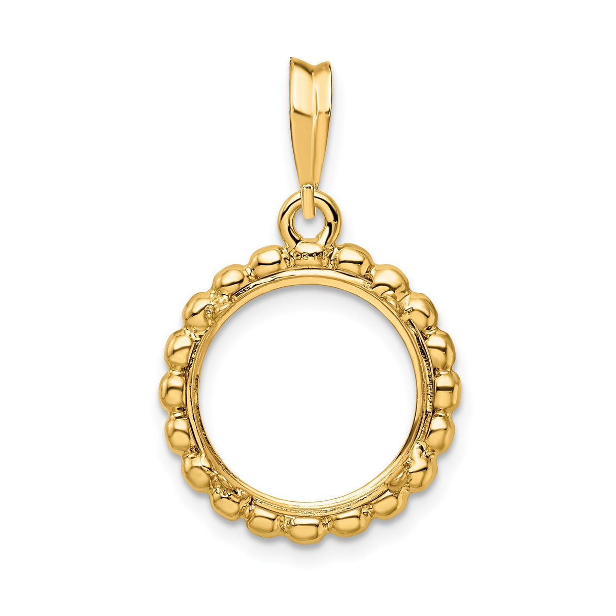13 mm 14k Yellow Gold coin bezel for Mexican Libertad — additional image