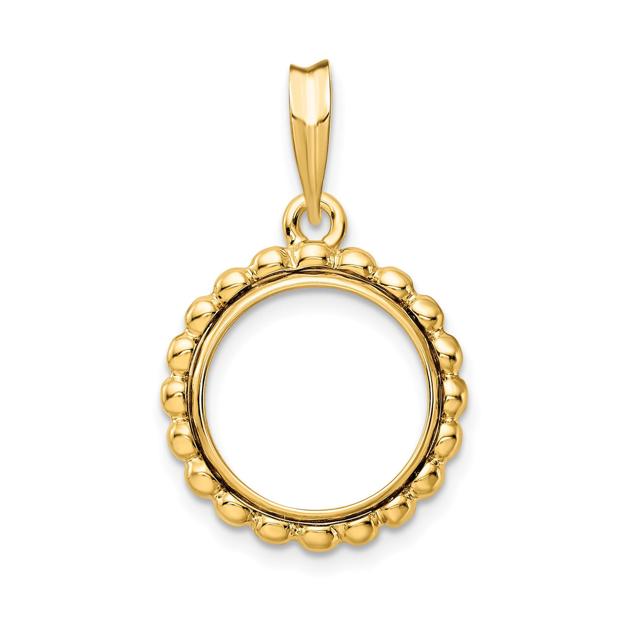 13 mm 14k Yellow Gold coin bezel for Mexican Libertad