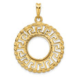 13 mm 14k Yellow Gold coin bezel for Mexican Libertad