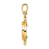 13 mm 14k Yellow Gold coin bezel for Mexican Libertad — alternate view