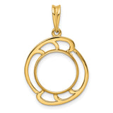 13 mm 14k Yellow Gold coin bezel for Mexican Libertad
