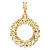 13 mm 14k Yellow Gold coin bezel for Mexican Libertad — additional image
