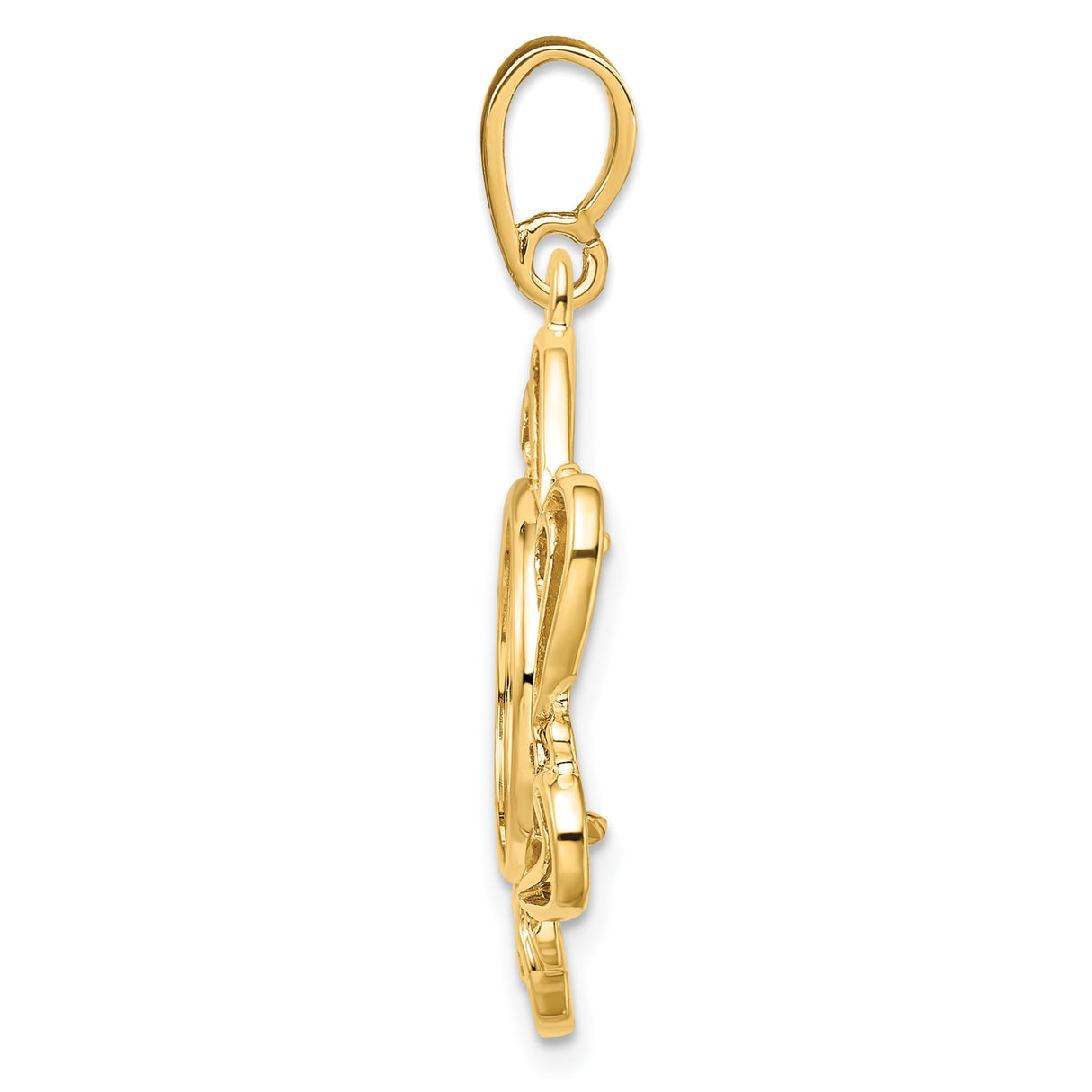 13 mm 14k Yellow Gold coin bezel for Mexican Libertad — alternate view