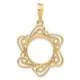 13 mm 14k Yellow Gold coin bezel for Mexican Libertad — additional image