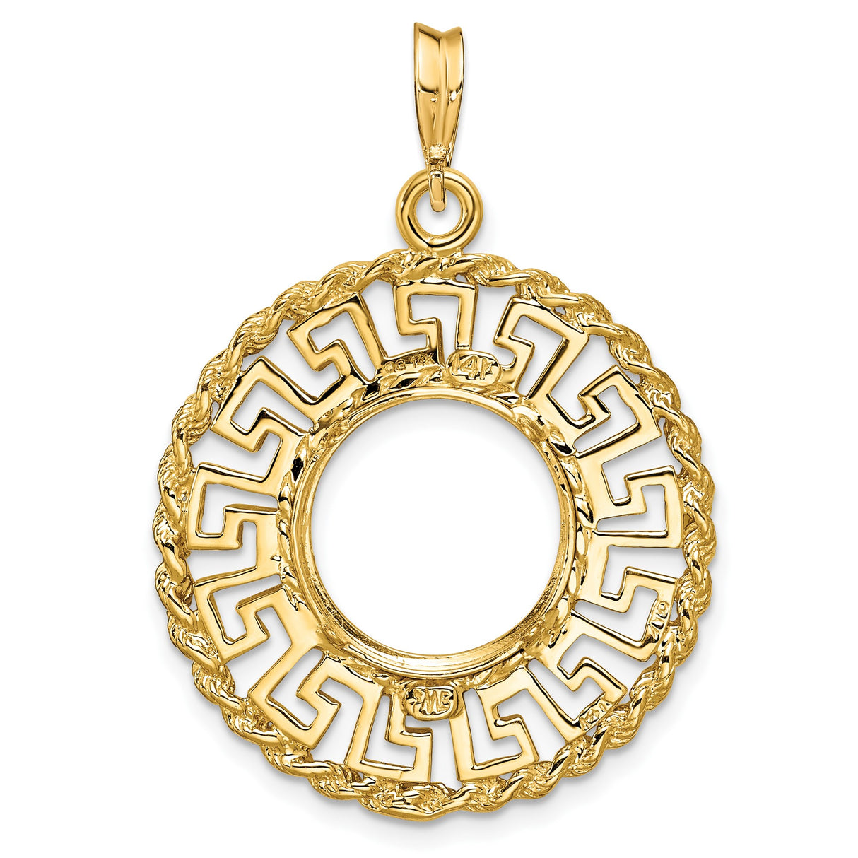 13 mm 14k Yellow Gold coin bezel for Mexican Libertad — additional image