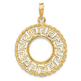 13 mm 14k Yellow Gold coin bezel for Mexican Libertad