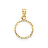 13 mm 14k Yellow Gold coin bezel for Mexican Libertad — additional image