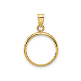 13 mm 14k Yellow Gold coin bezel for Mexican Libertad — additional image