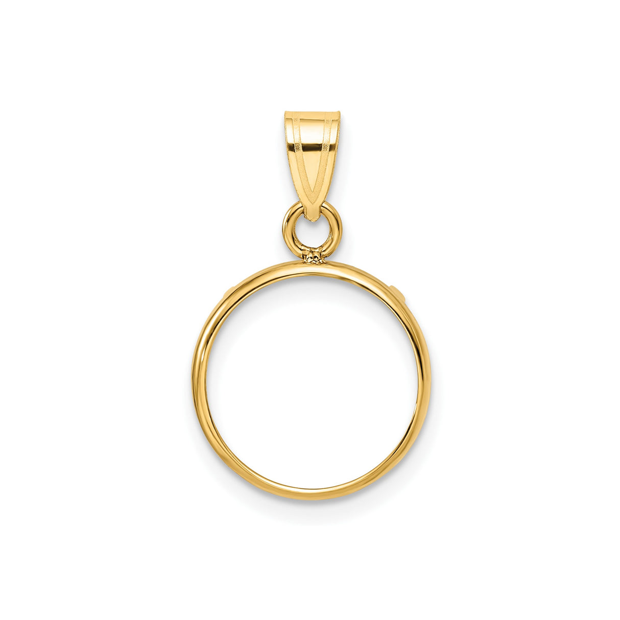 13 mm 14k Yellow Gold coin bezel for Mexican Libertad