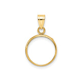 13 mm 14k Yellow Gold coin bezel for Mexican Libertad