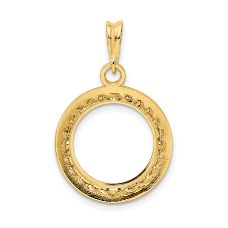 13 mm 14k Yellow Gold coin bezel for Mexican Libertad — additional image