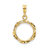 13 mm 14k Yellow Gold coin bezel for Mexican Libertad — additional image
