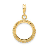 13 mm 14k Yellow Gold coin bezel for Mexican Libertad — additional image