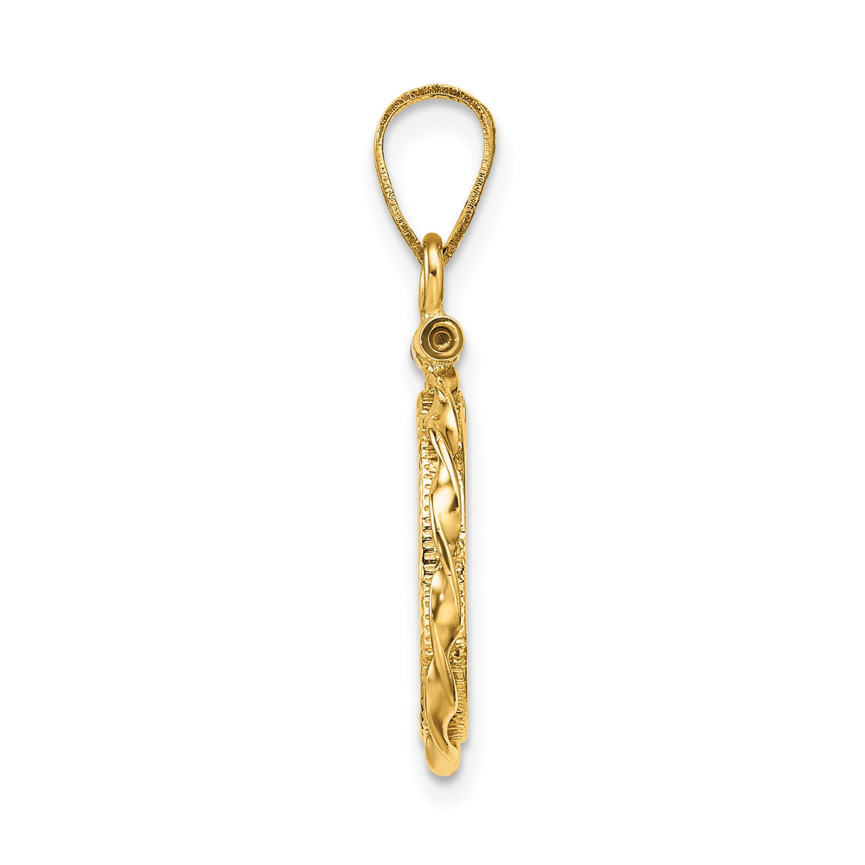 13 mm 14k Yellow Gold coin bezel for Mexican Libertad — alternate view