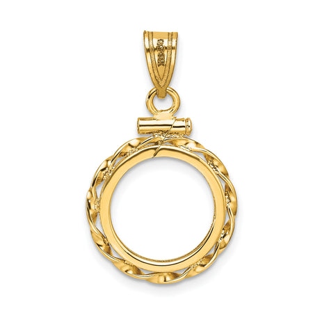 13 mm 14k Yellow Gold coin bezel for Mexican Libertad — additional image