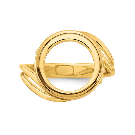 13 mm 14k Yellow Gold coin bezel ring for Mexican Libertad — additional image