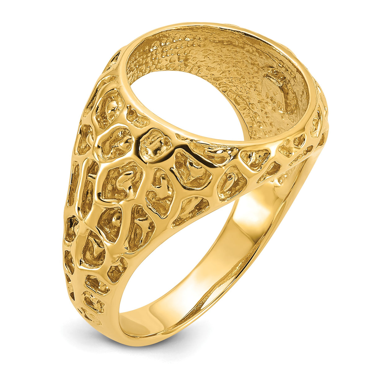 13 mm 14k Yellow Gold coin bezel ring for Mexican Libertad — additional image