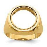 13 mm 14k Yellow Gold coin bezel ring for Mexican Libertad — additional image