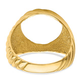 13 mm 14k Yellow Gold coin bezel ring for Mexican Libertad — additional image