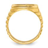 13 mm 14k Yellow Gold coin bezel ring for Mexican Libertad — alternate view