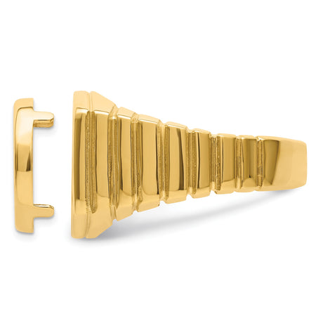 13 mm 14k Yellow Gold coin bezel ring for Mexican Libertad — additional image