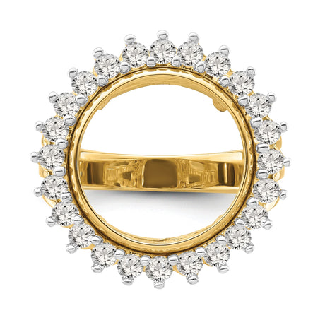 13 mm 14k Yellow Gold coin bezel ring for Mexican Libertad — additional image