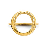 13 mm 14k Yellow Gold coin bezel ring for Mexican Libertad — additional image