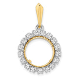 13 mm 14k Multi-Tone Gold coin bezel for Mexican Libertad