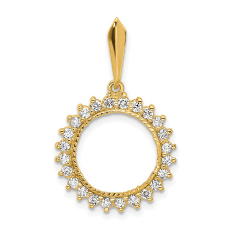 13 mm 14k Multi-Tone Gold coin bezel for Mexican Libertad