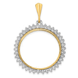 27 mm 14k Multi-Tone Gold coin bezel for Mexican Libertad