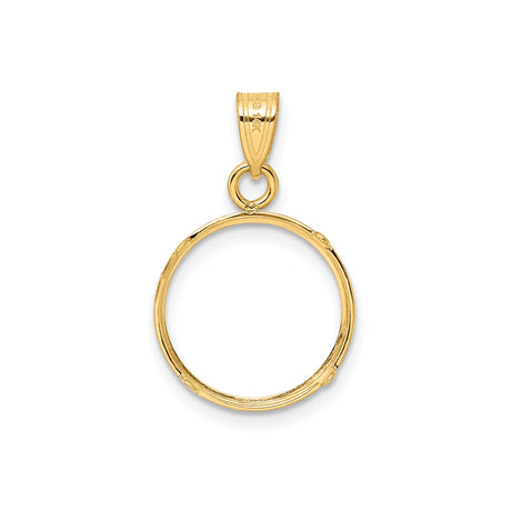 13 mm 14k Yellow Gold coin bezel for Mexican 2 Peso Peso — additional image