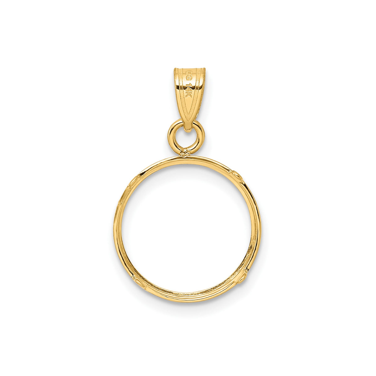 13 mm 14k Yellow Gold coin bezel for Mexican 2 Peso Peso — additional image