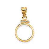 13 mm 14k Yellow Gold coin bezel for Mexican 2 Peso Peso — additional image