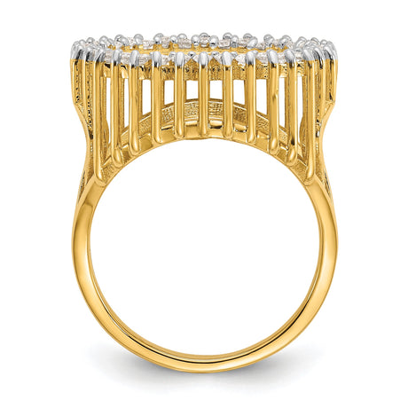 13 mm 14k Yellow Gold coin bezel ring for Mexican 2 Peso Peso — alternate view