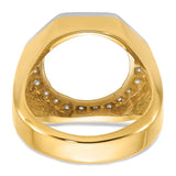 13 mm 14k Multi-Tone Gold coin bezel ring for Mexican 2 Peso Peso — additional image