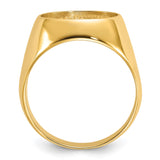 13 mm 14k Yellow Gold coin bezel ring for Mexican 2 Peso Peso — alternate view