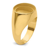 13 mm 14k Yellow Gold coin bezel ring for Mexican 2 Peso Peso — additional image