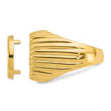 13 mm 14k Yellow Gold coin bezel ring for Mexican 2 Peso Peso — additional image