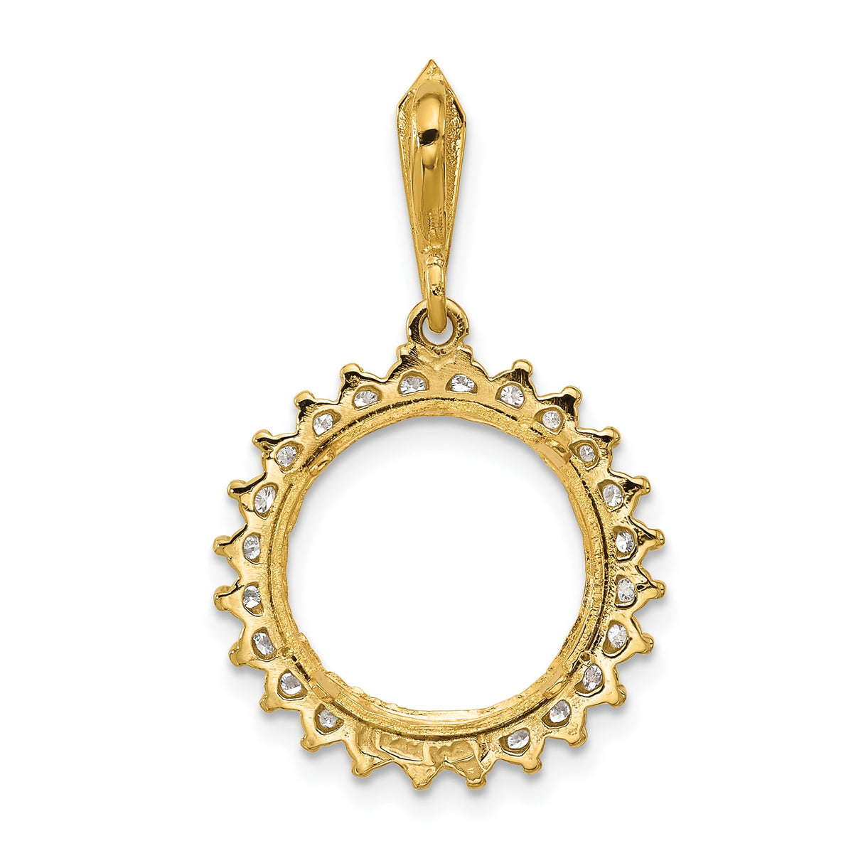 13 mm 14k Multi-Tone Gold coin bezel for Mexican 2 Peso Peso — additional image