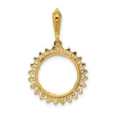 13 mm 14k Multi-Tone Gold coin bezel for Mexican 2 Peso Peso — additional image
