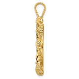 28 mm 14k Yellow Gold coin bezel for Mexican 20 Peso Peso — alternate view