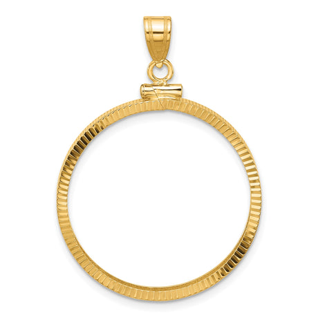 28 mm 14k Yellow Gold coin bezel for Mexican 20 Peso Peso