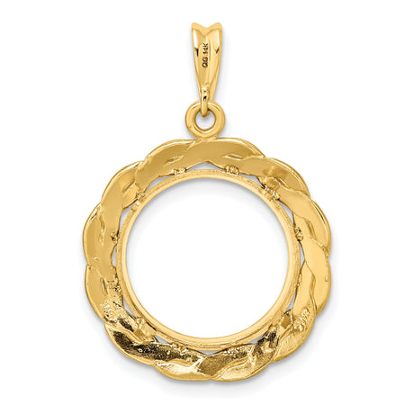 16 mm 14k Yellow Gold coin bezel for Mexican 2.5 Peso Peso — additional image