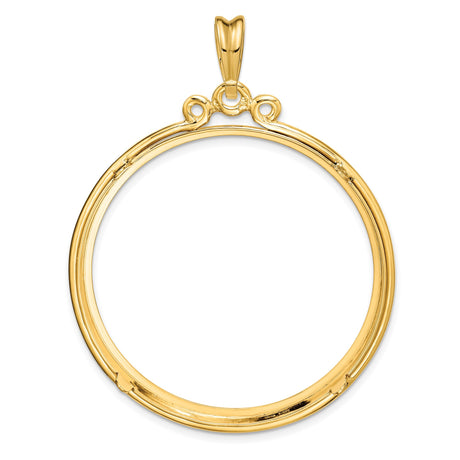 37 mm 14k Yellow Gold coin bezel for Mexican 50 Peso Peso — additional image