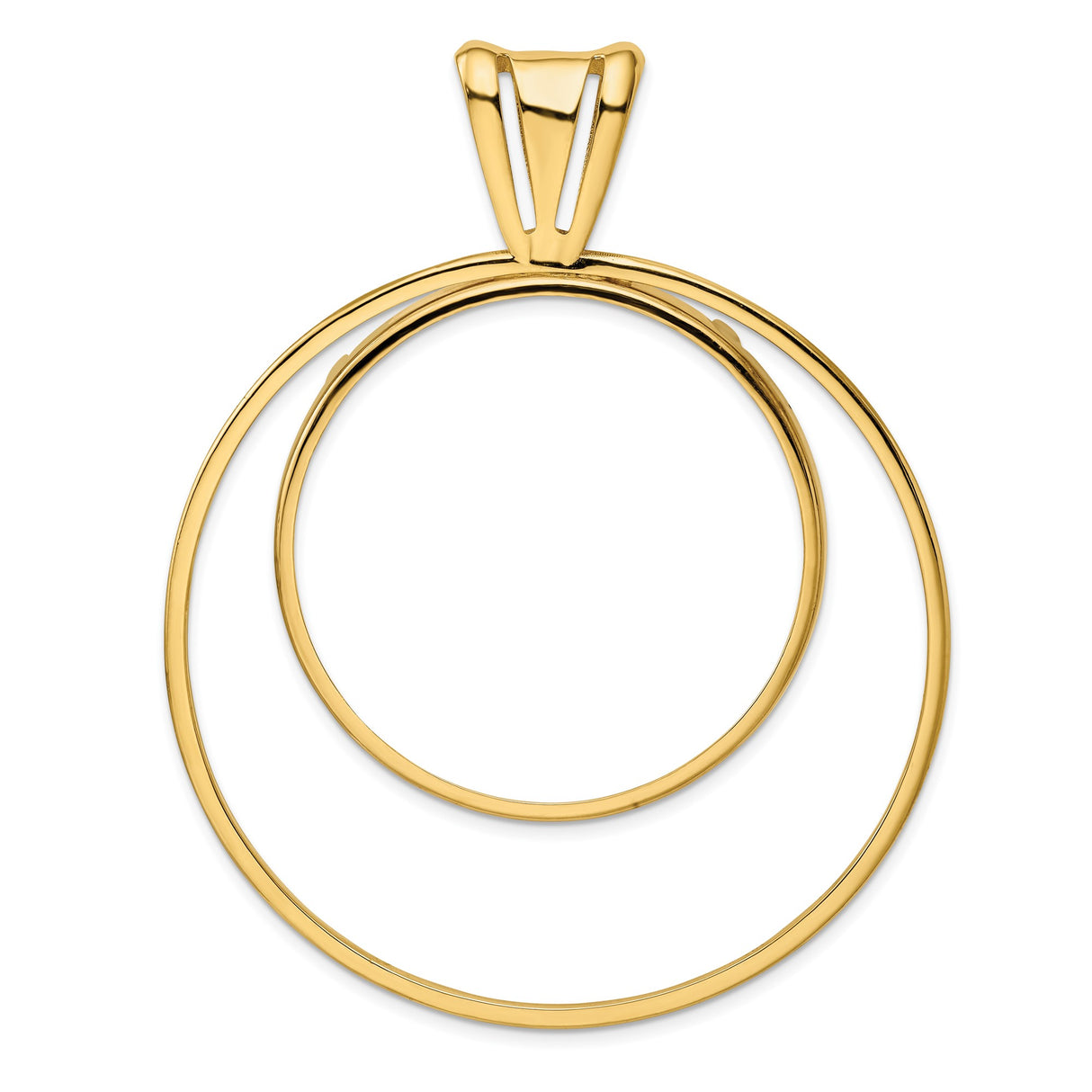 37 mm 14k Yellow Gold coin bezel for Mexican 50 Peso Peso