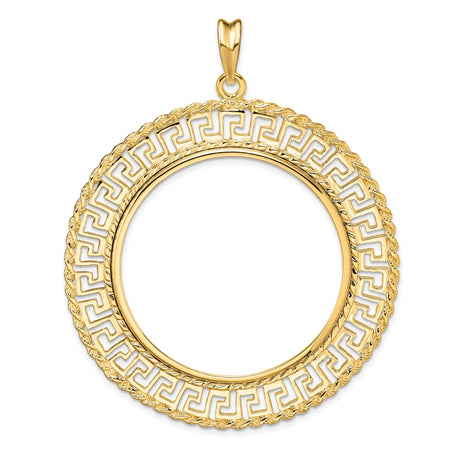 37 mm 14k Yellow Gold coin bezel for Mexican 50 Peso Peso