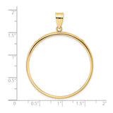 37 mm 14k Yellow Gold coin bezel for Mexican 50 Peso Peso — size reference (ruler)
