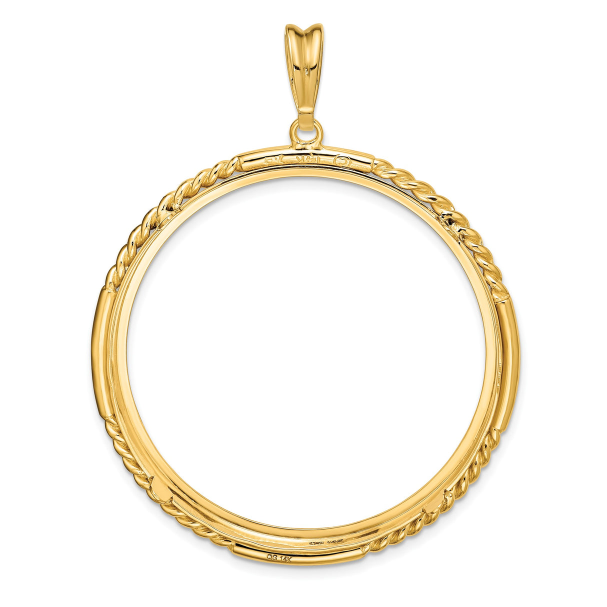 37 mm 14k Yellow Gold coin bezel for Mexican 50 Peso Peso — additional image